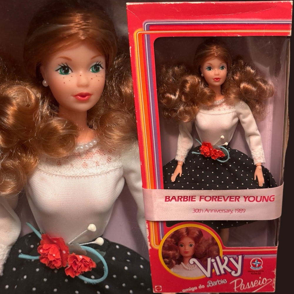 RARE 1989 Barbie Forever Young Convention Viky Estrela Brazil Steffie NRFB